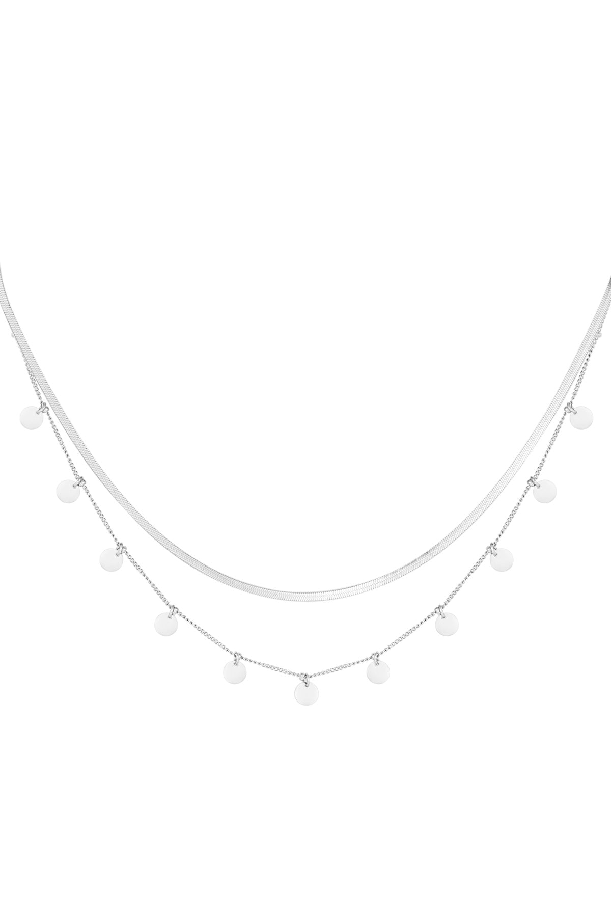 CreEZions gelaagde ketting met cirkeltjes