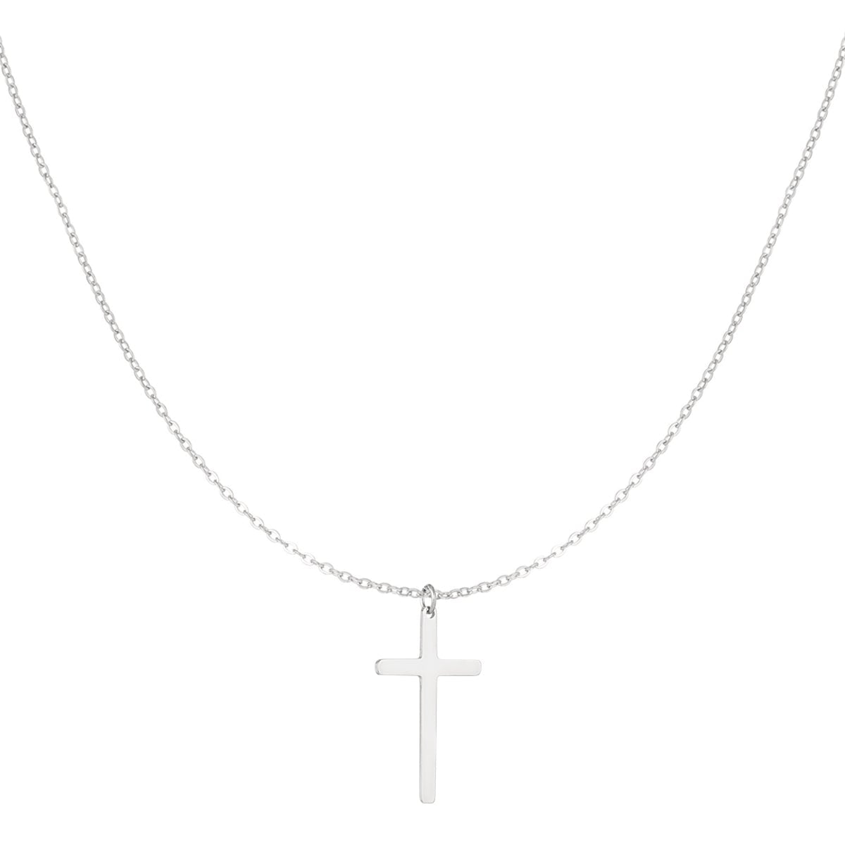 CreEZions RVS ketting met kruis bedel