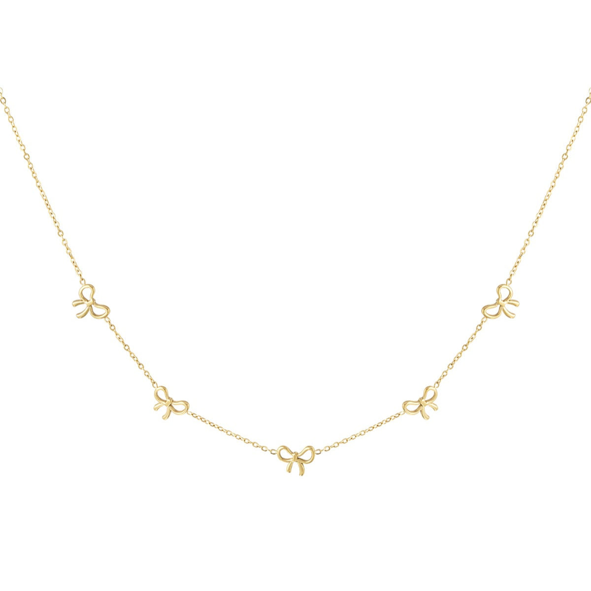 CreEZions RVS ketting met strikjes