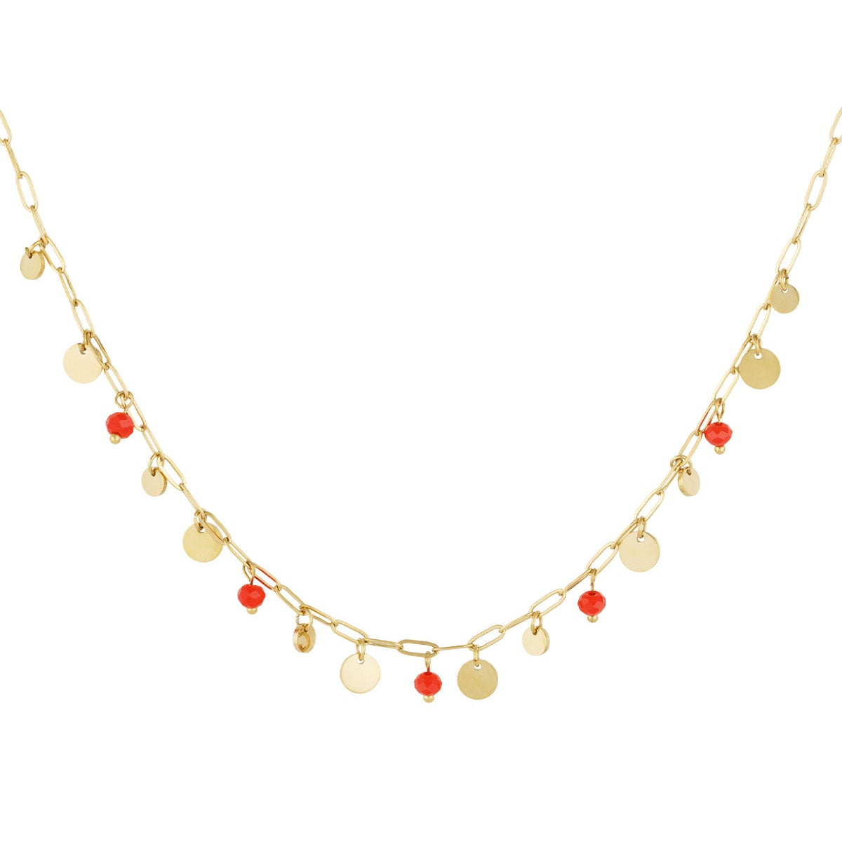 CreEZions RVS ketting met vrolijke bedels