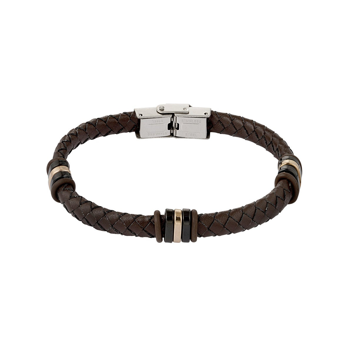 CreEZions herenarmband met RVS ringen