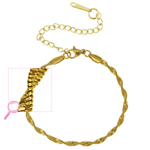Elegant goudkleurig gedraaid armbandje