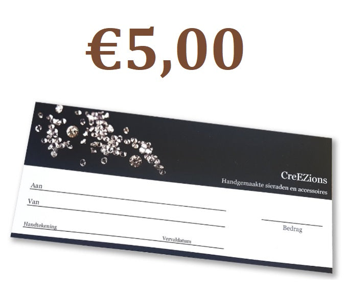 Cadeaubon €5,00