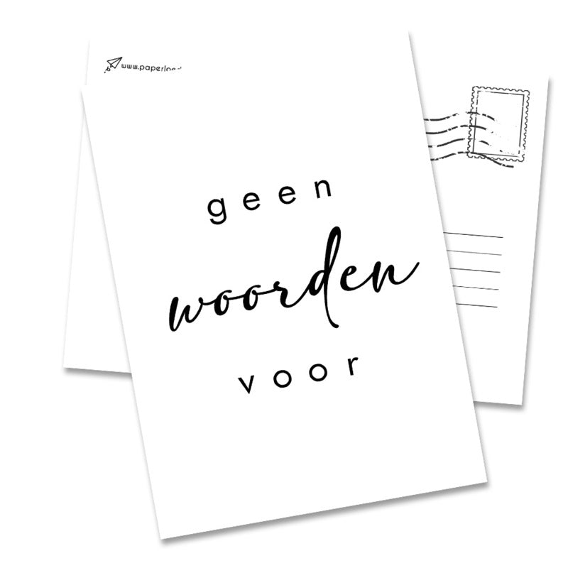 Wenskaart Geen woorden