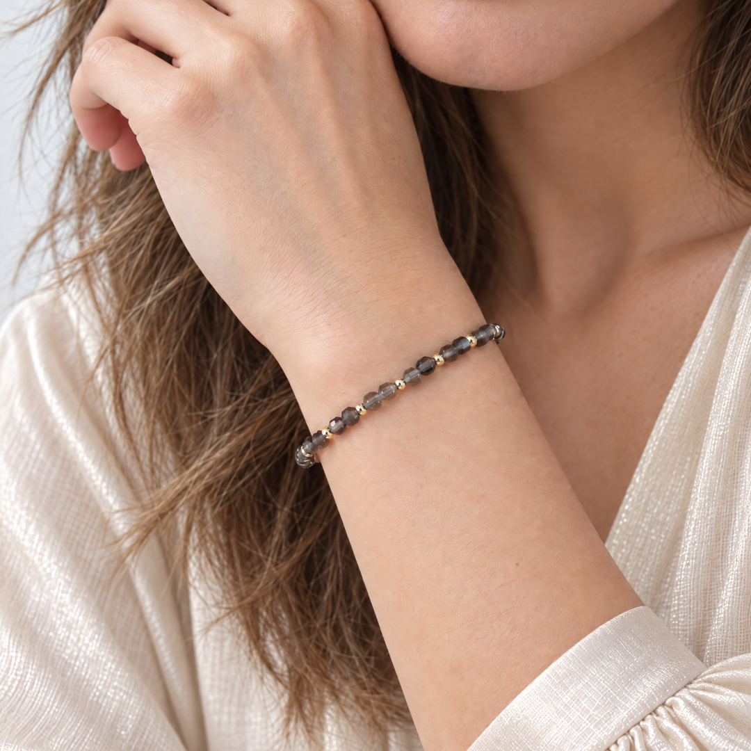 Armband met rookkwarts