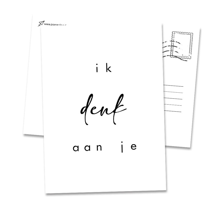 Wenskaart Ik denk aan je