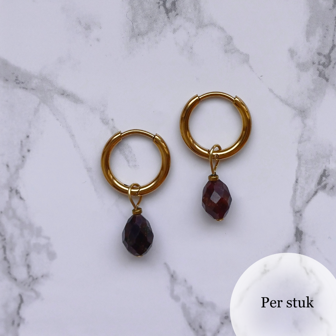 Mix & Match Granaat bedel facetgeslepen goudkleur