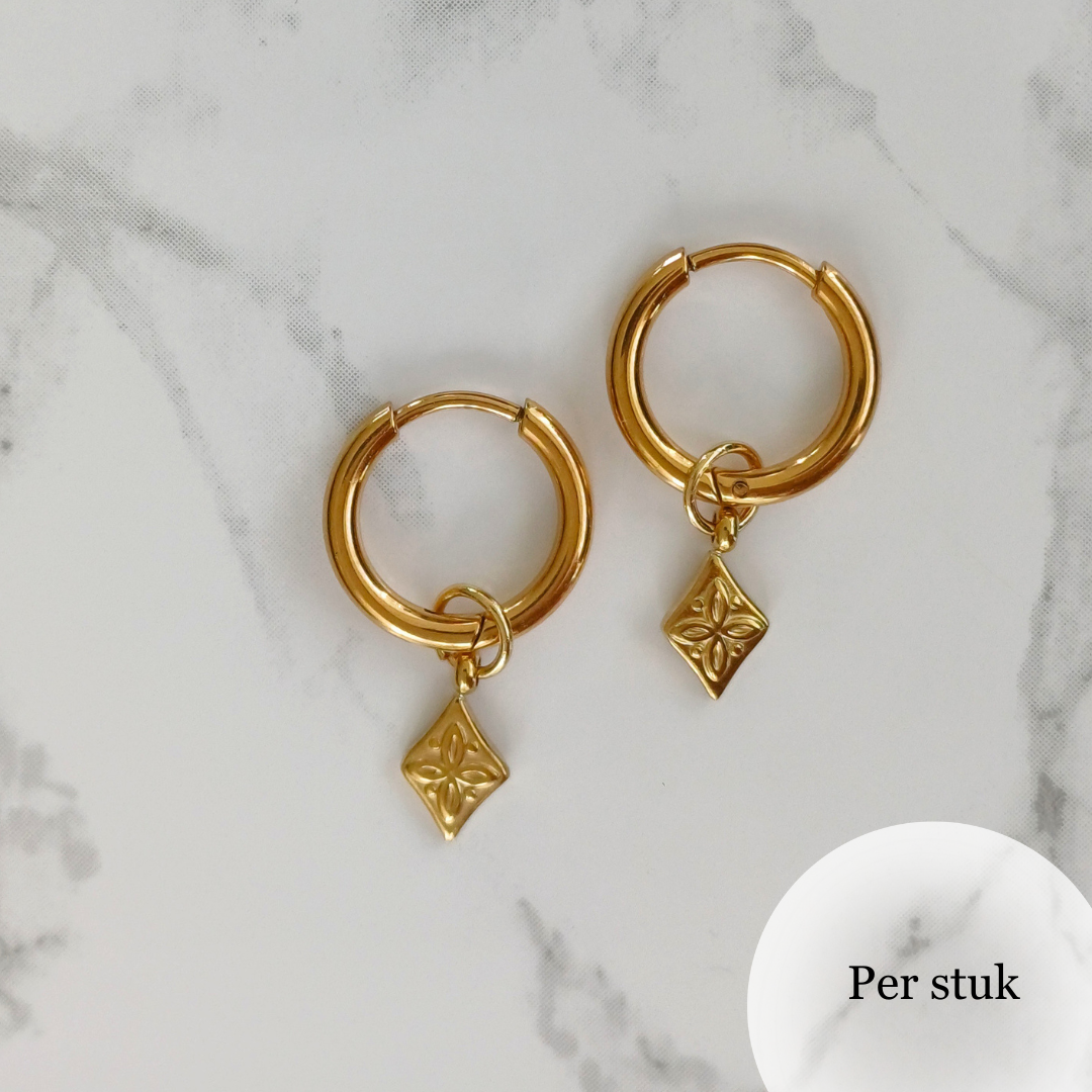 Mix & match bedel met bewerkte ruit goudkleur
