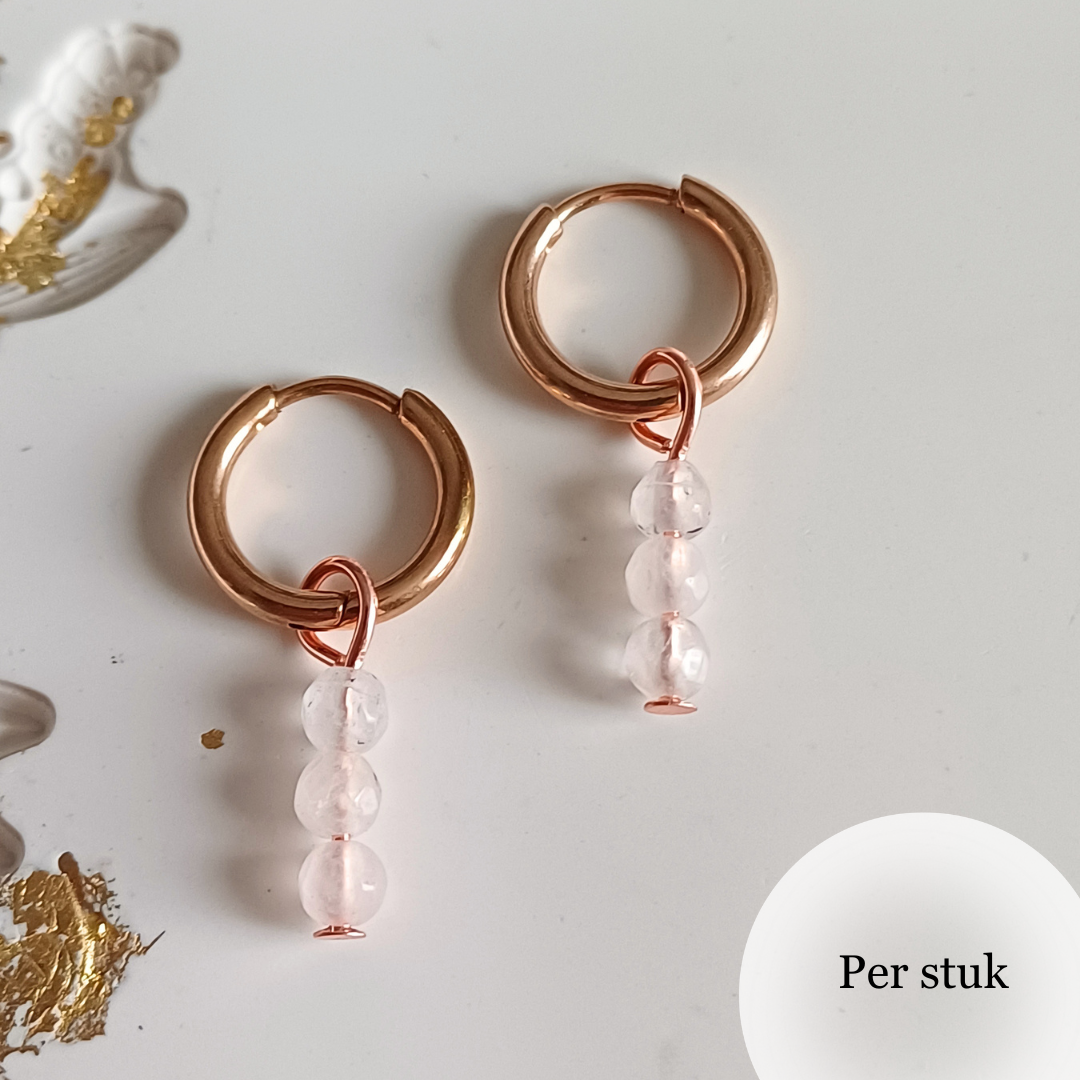 Mix & match bedels met witroze melkkwarts rosé goudkleur