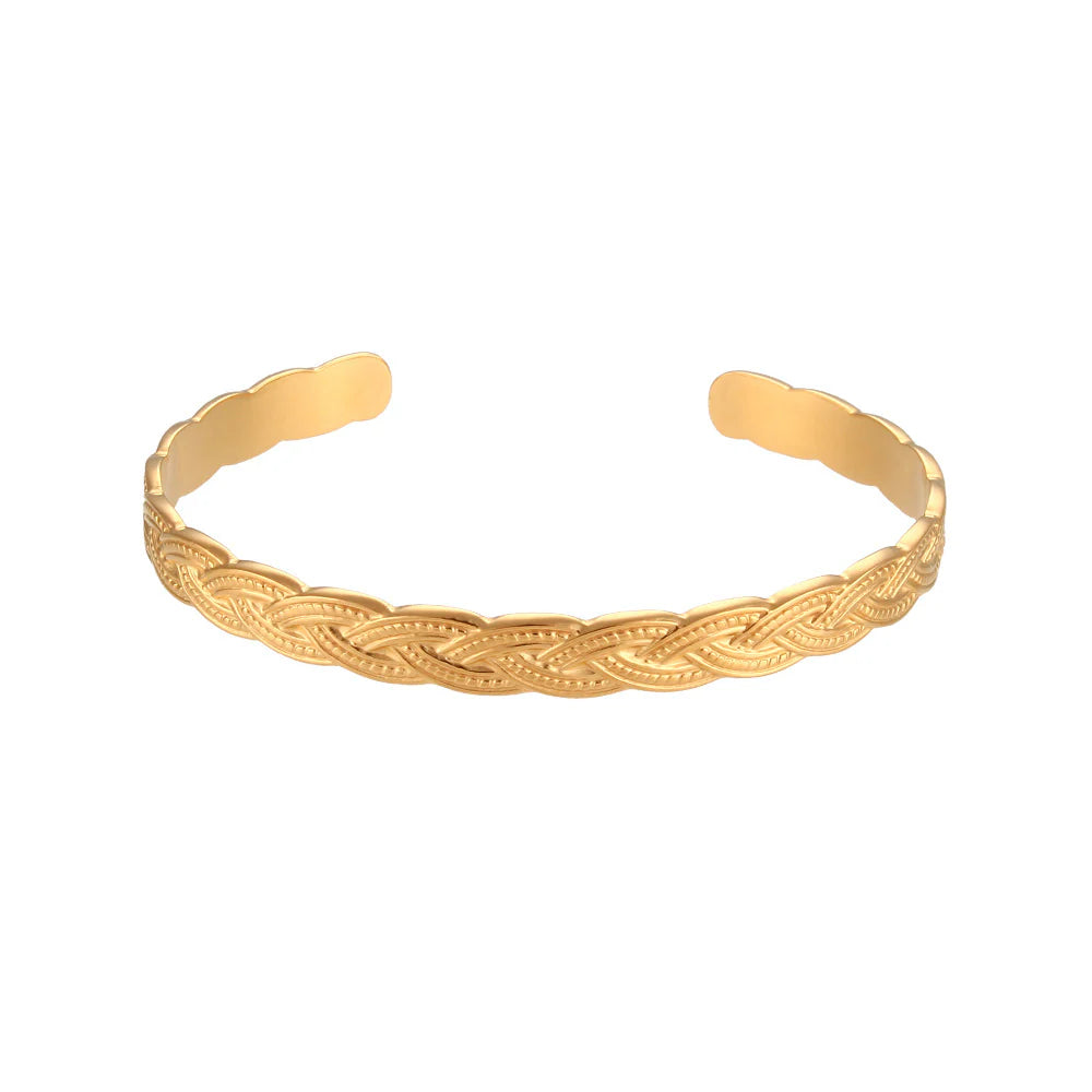 CreEZions bangle armband met geweven patroon