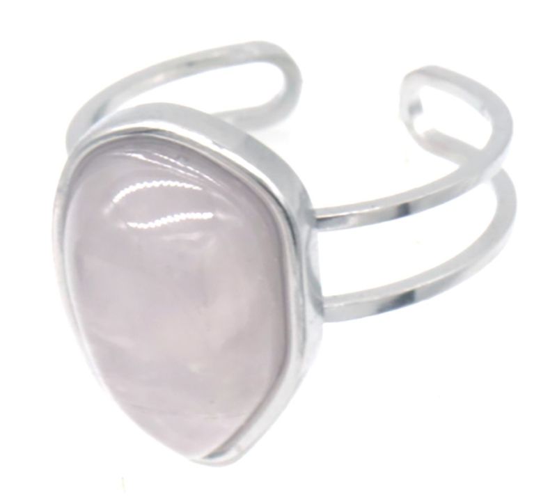 CreEZions RVS ring met grote steen
