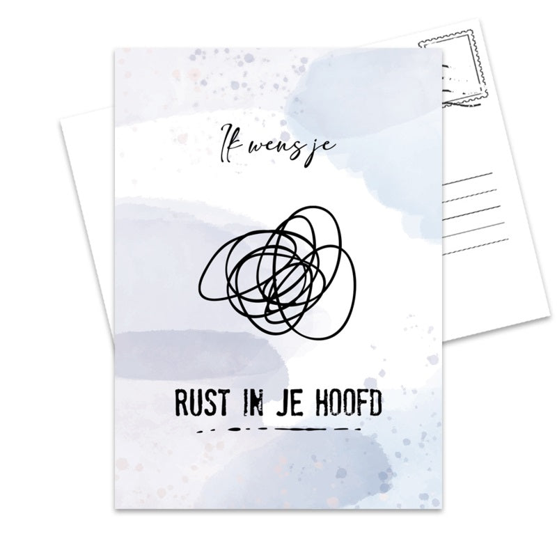 CreEZions wenskaart rust in je hoofd - passend bij burn out