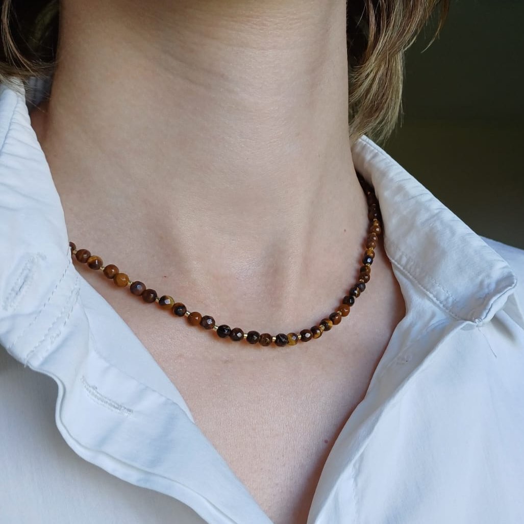 Ketting met tijgeroog kralen