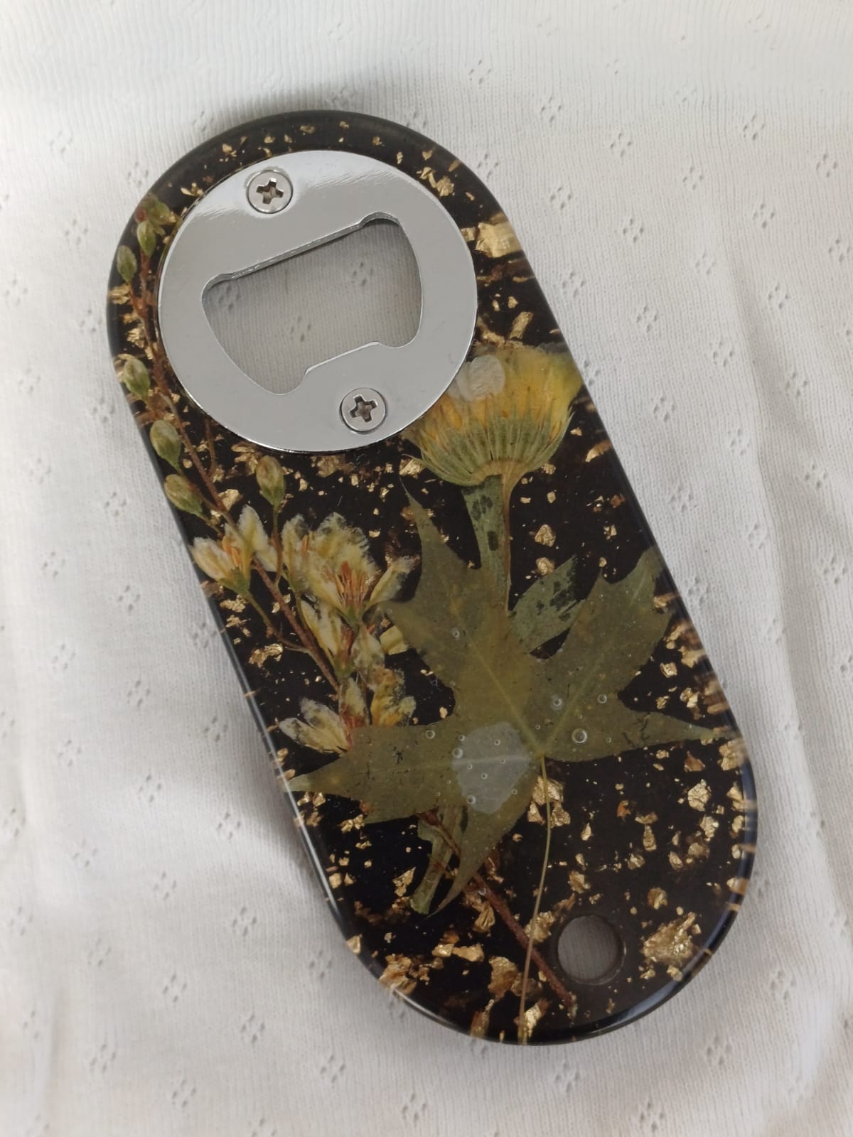 CreEZions unieke flesopener met gedroogde bloemen