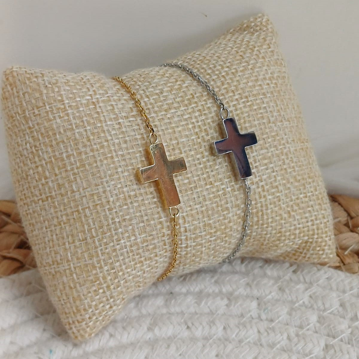 RVS armband met kruisje