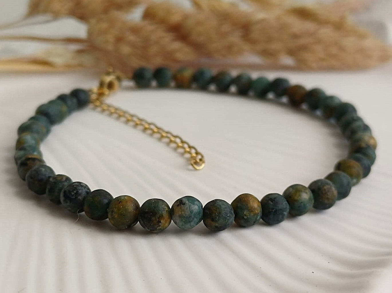 Kralenarmband met Afrikaanse Jade
