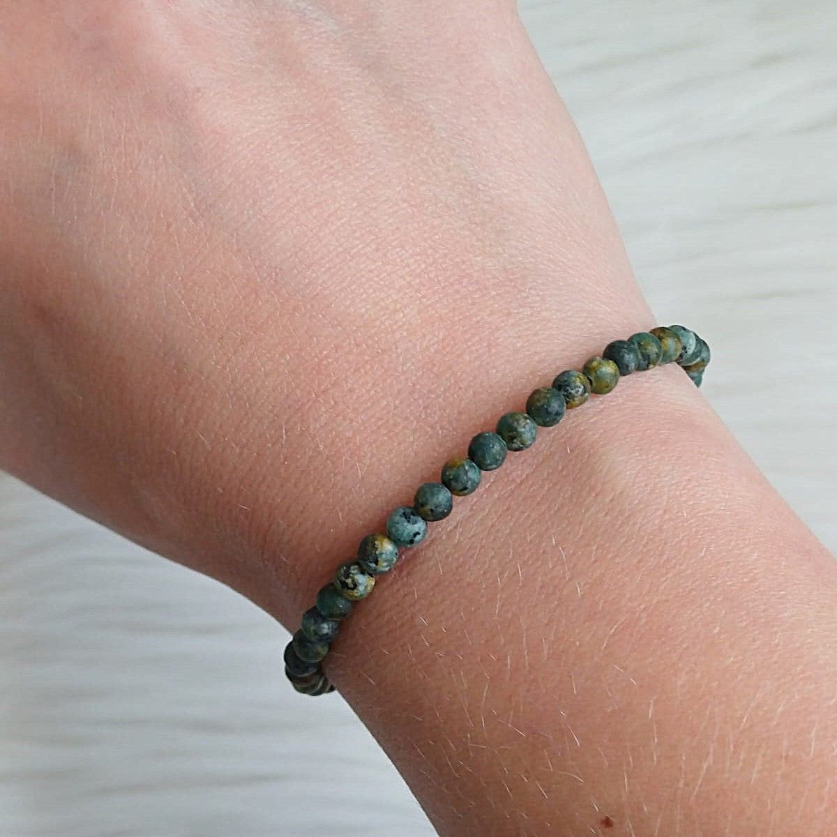 Kralenarmband met Afrikaanse Jade