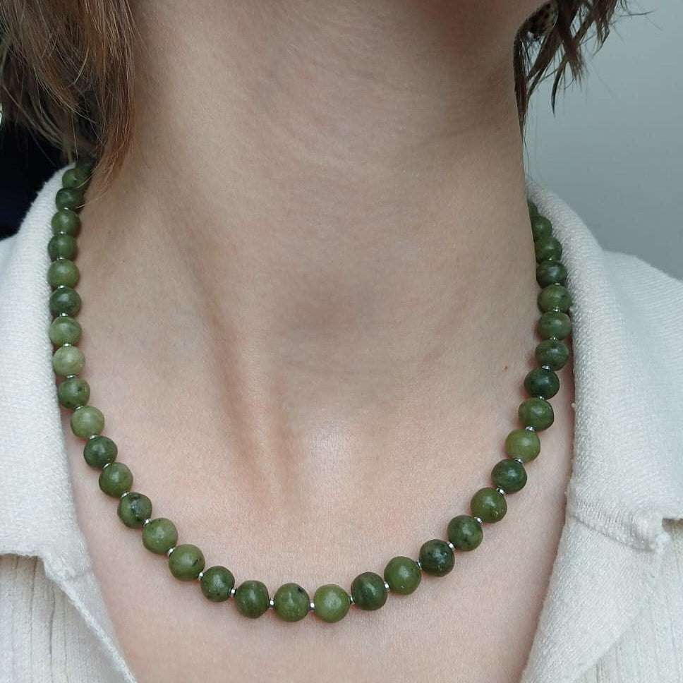 CreEZions ketting met groene Jade
