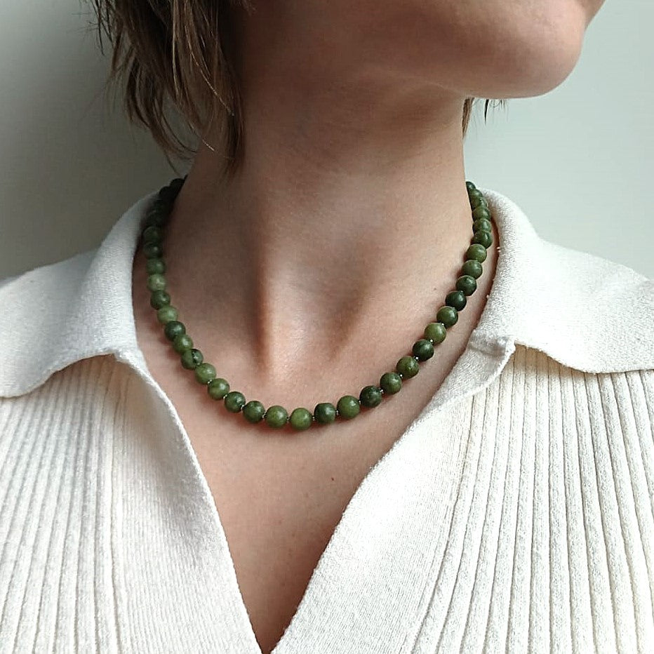 CreEZions ketting met groene Jade