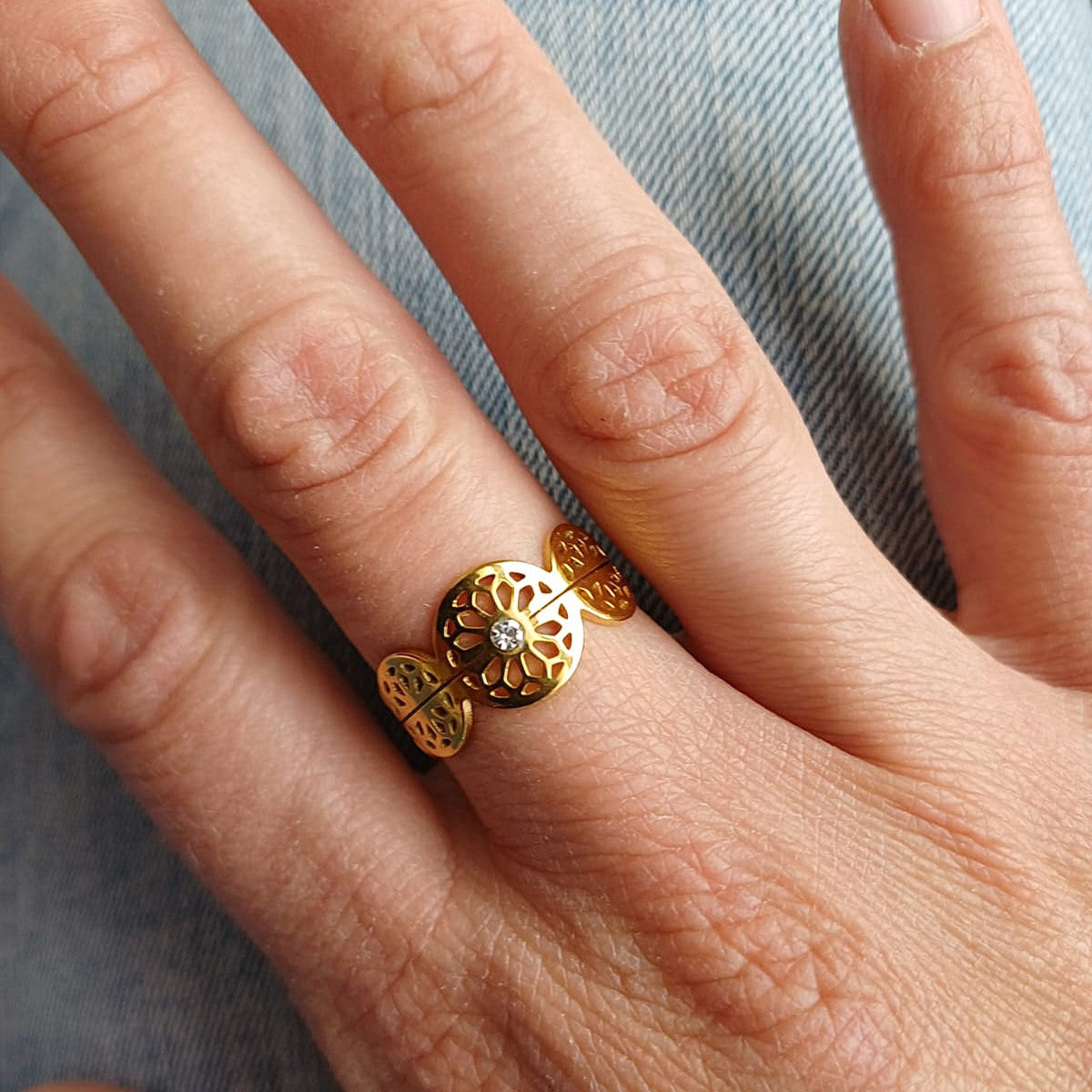 RVS ring mandala