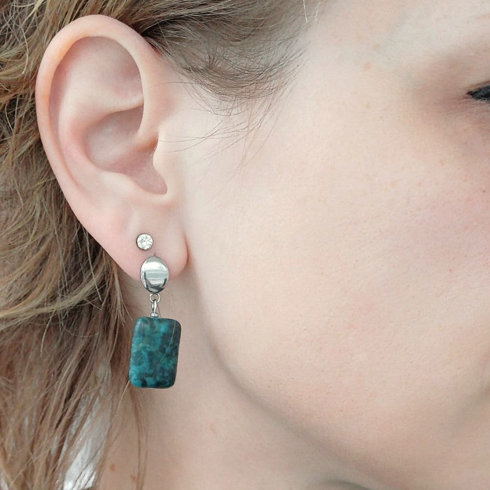 CreEZions oorstekers met blauwe agaat