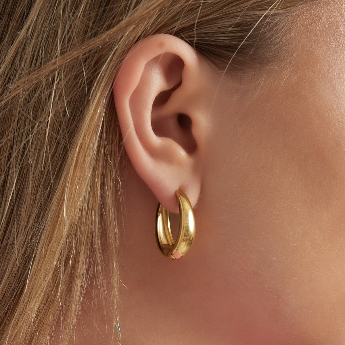 CreEZions oorbellen roestvrij staal goudkleur