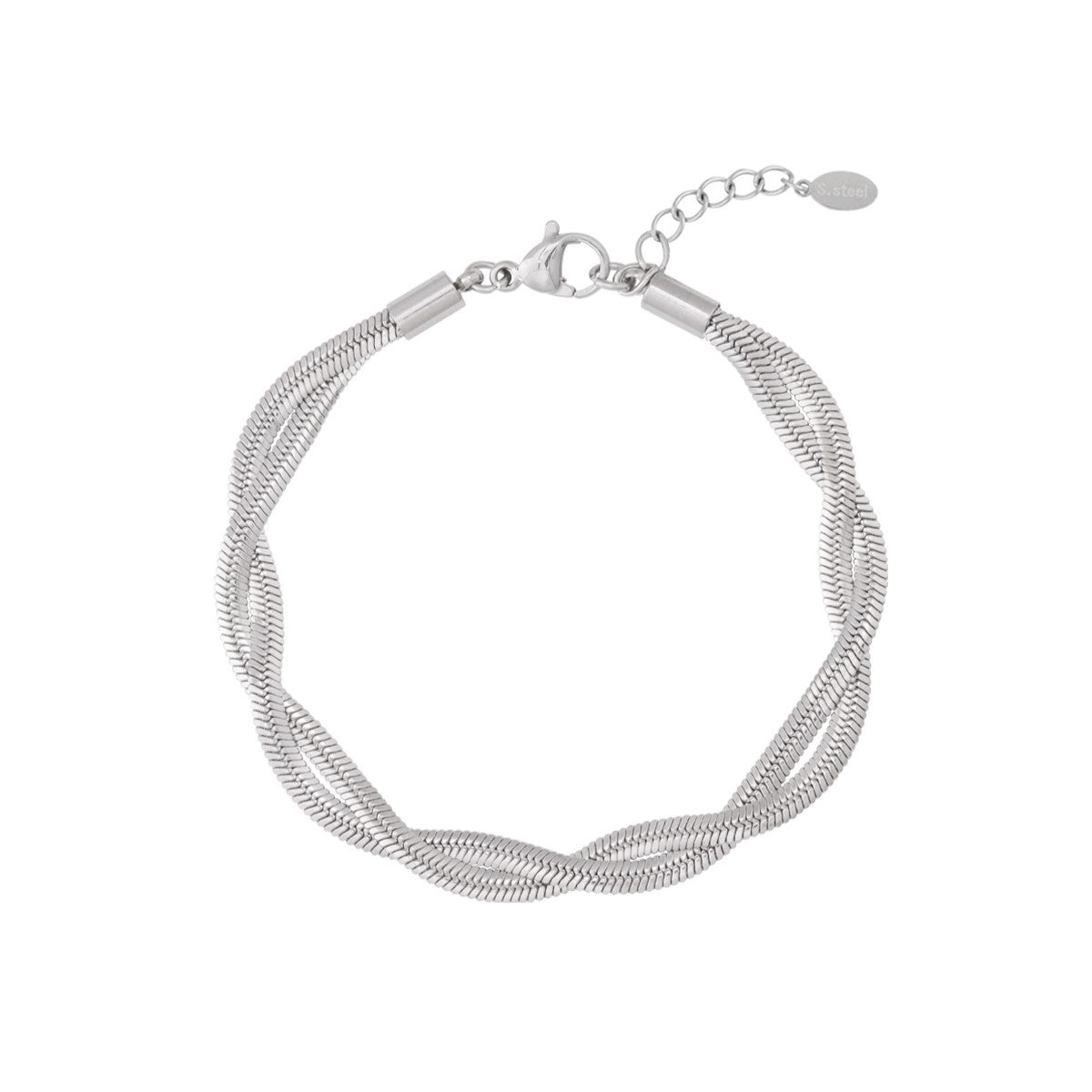 CreEZions rvs armband gedraaid