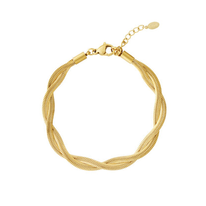 CreEZions rvs armband gedraaid