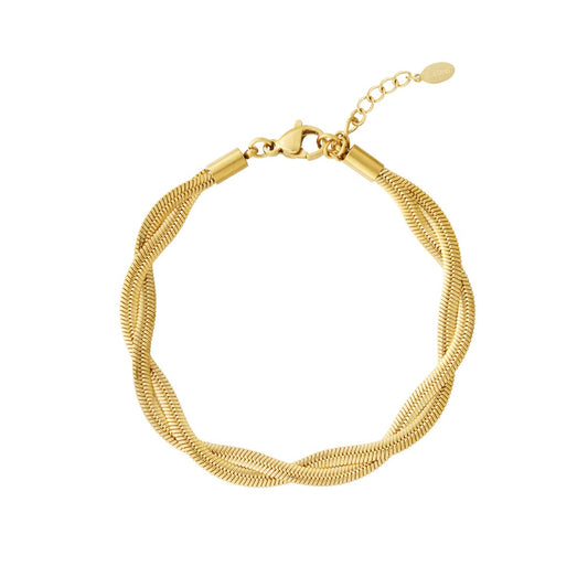 CreEZions rvs armband gedraaid