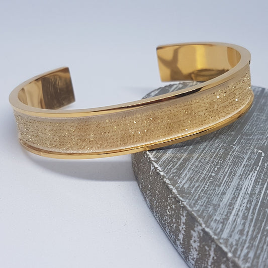 Bangle armband met gouden glitters