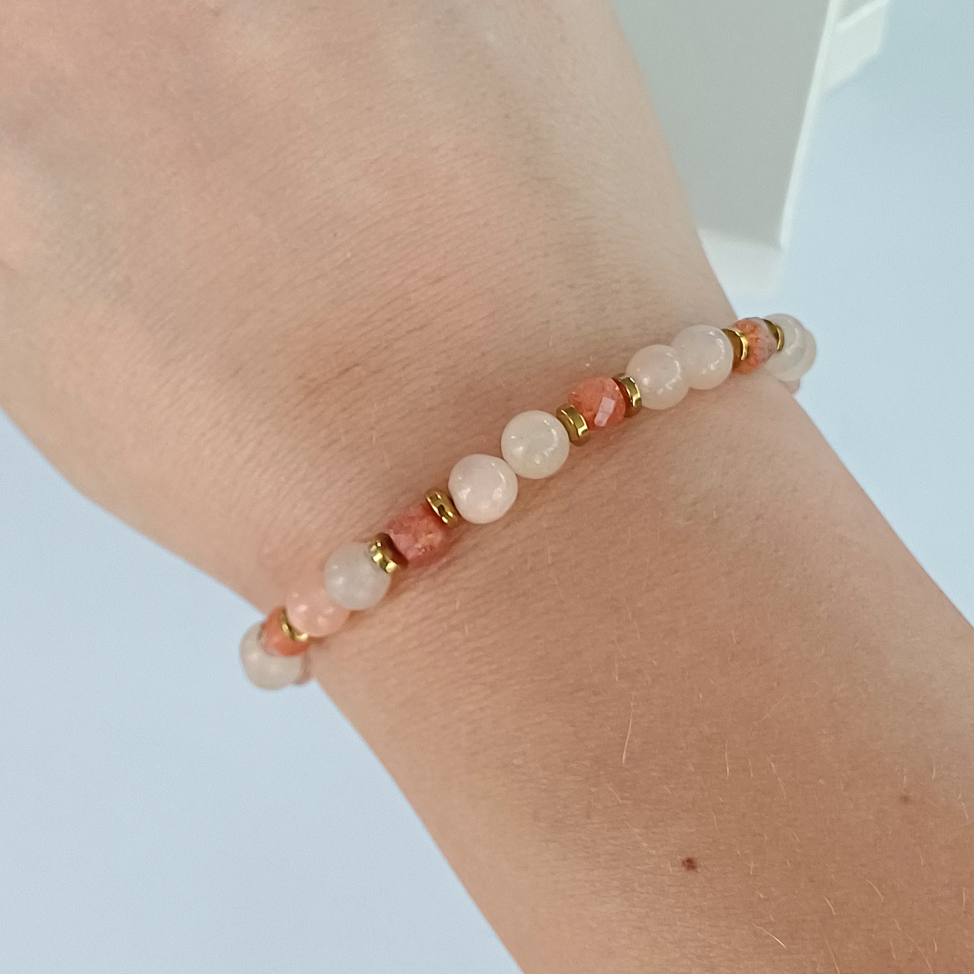 CreEZions dames armband jade en kwarts