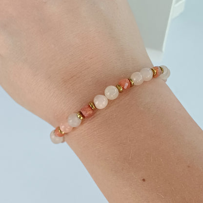 CreEZions dames armband jade en kwarts