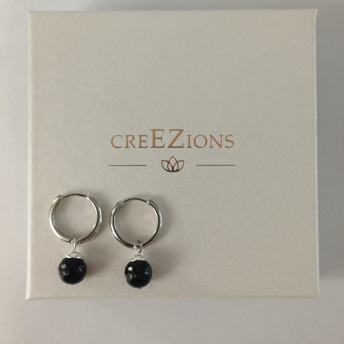 Oorbellen met zwarte onyx 14k gold filled of 925 zilver
