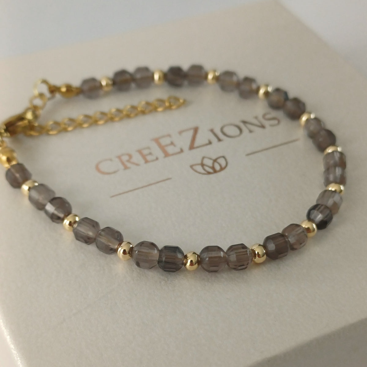 Armband met rookkwarts