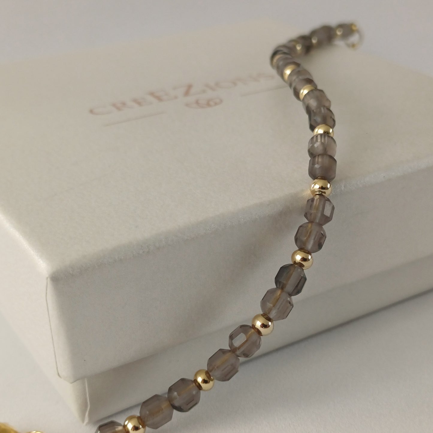 Armband met rookkwarts