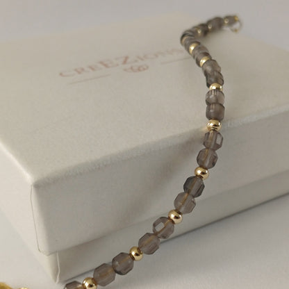 Armband met rookkwarts