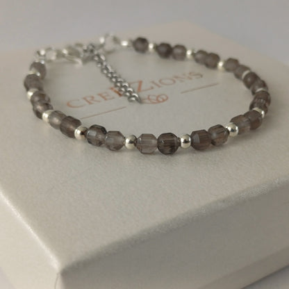 Armband met rookkwarts