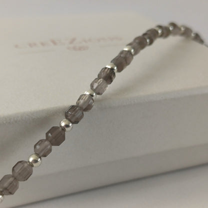 Armband met rookkwarts