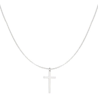 CreEZions RVS ketting met kruis bedel