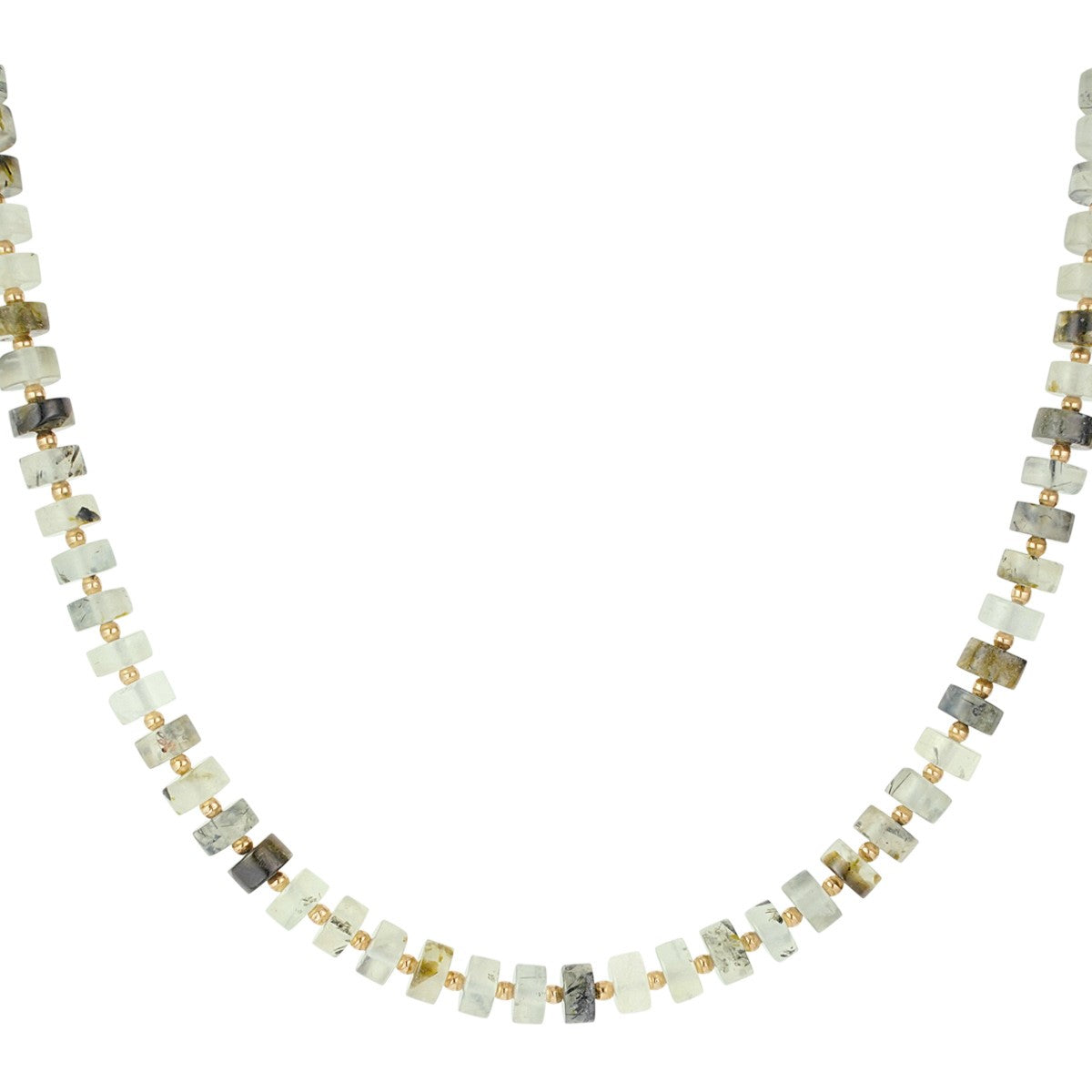 Ketting met natuursteen disc kralen