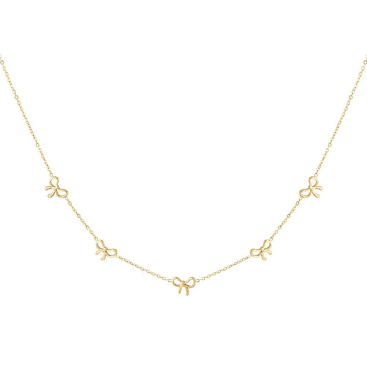 CreEZions RVS ketting met strikjes