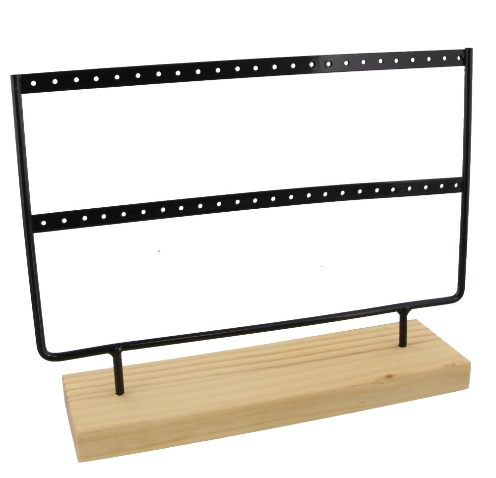 Oorbelrekje met houten voet – zwart of wit
