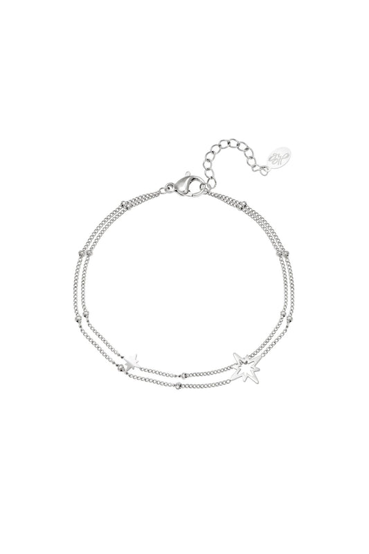 Stainless steel bracelet with star