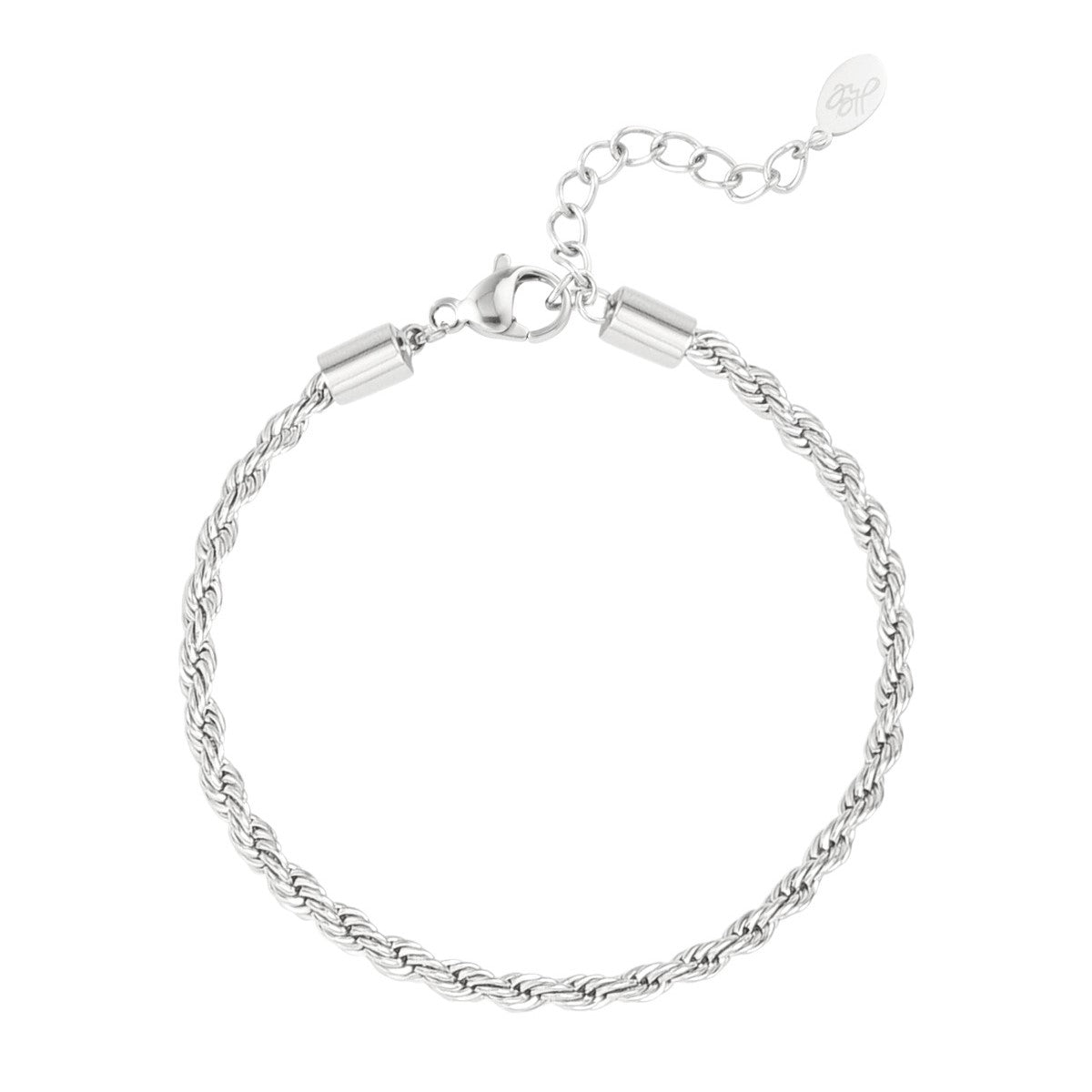 RVS armband met elegant gedraaid ontwerp - tijdloos elegant en feestelijk