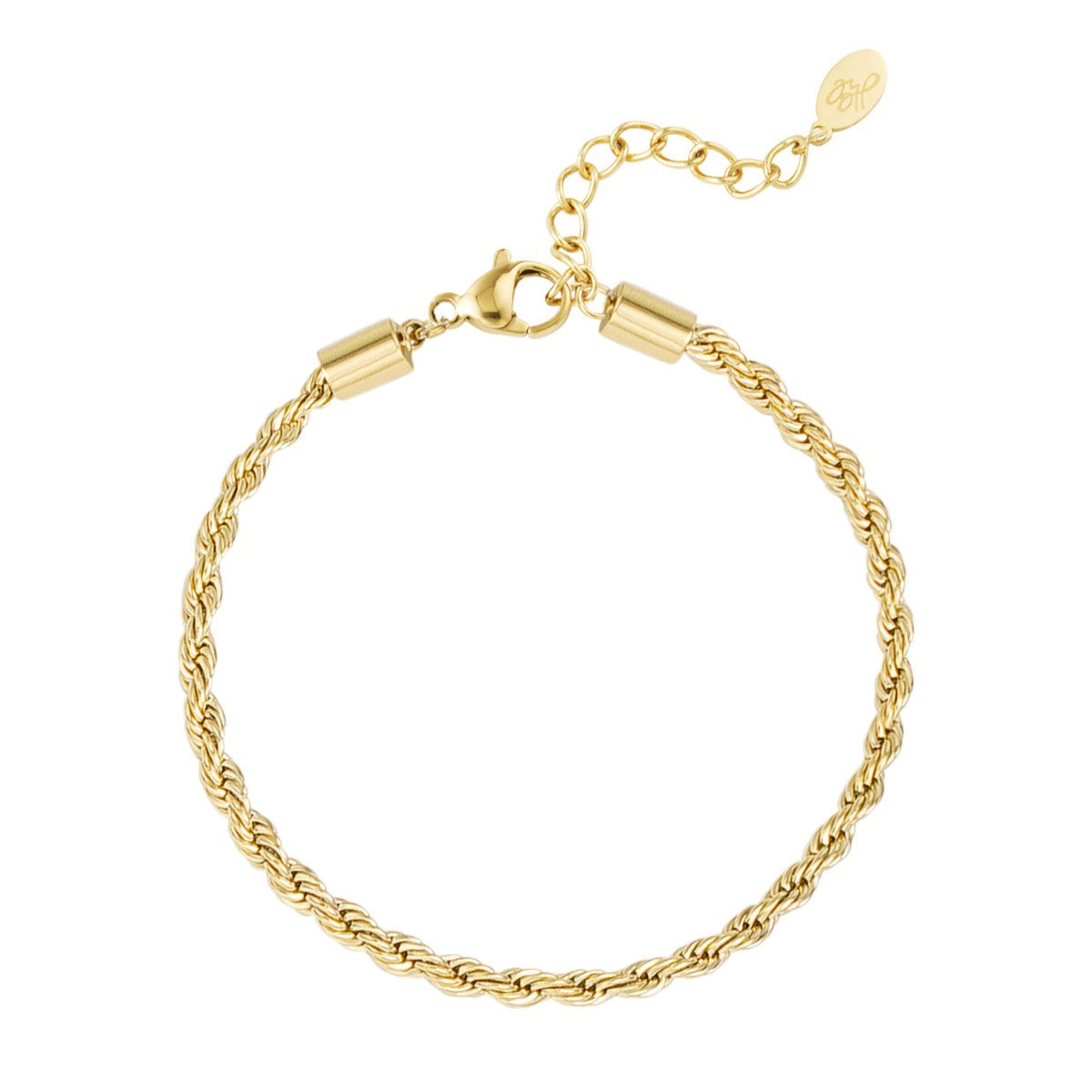 RVS armband met elegant gedraaid ontwerp - tijdloos elegant en feestelijk