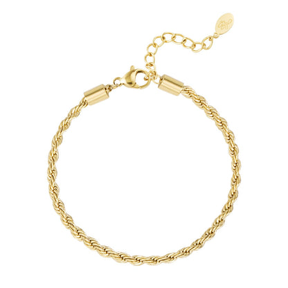 RVS armband met elegant gedraaid ontwerp - tijdloos elegant en feestelijk