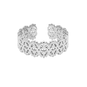 CreEZions RVS ring met sterren ontwerp
