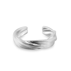 CreEZions RVS ring met gedraaide structuur