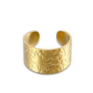 RVS grove ring met structuur