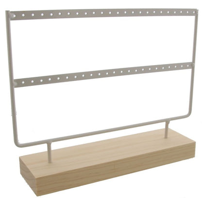 Oorbelrekje met houten voet – zwart of wit